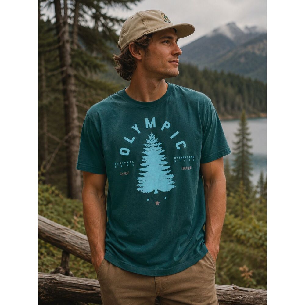 Parks Project Green 100% Cotton Olympic Park T Shirt Tee Top   Mens Size Large